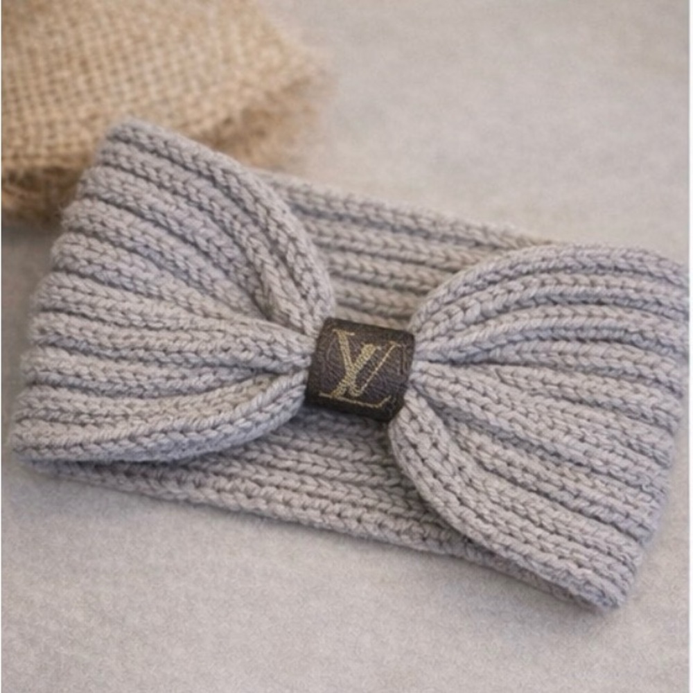 Louis Vuitton Upcycled knitted ear warmers headband